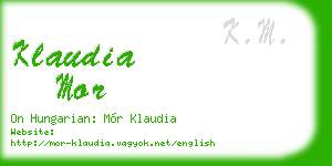 klaudia mor business card