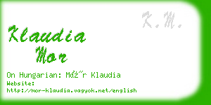 klaudia mor business card